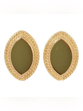 Heaven Mayhem Butter Earrings in Gold and Green